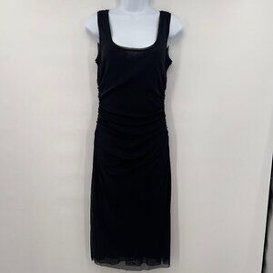 White House Black Market Women's Nylon Black Midi Dress